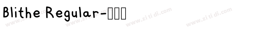 Blithe Regular字体转换